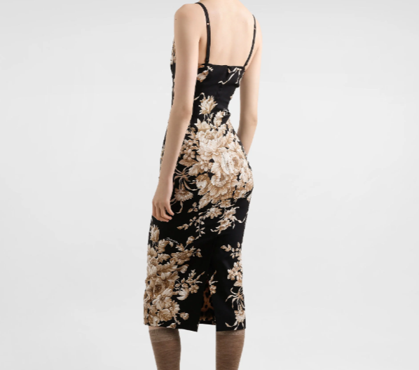 Midi Halter Floral Baroque