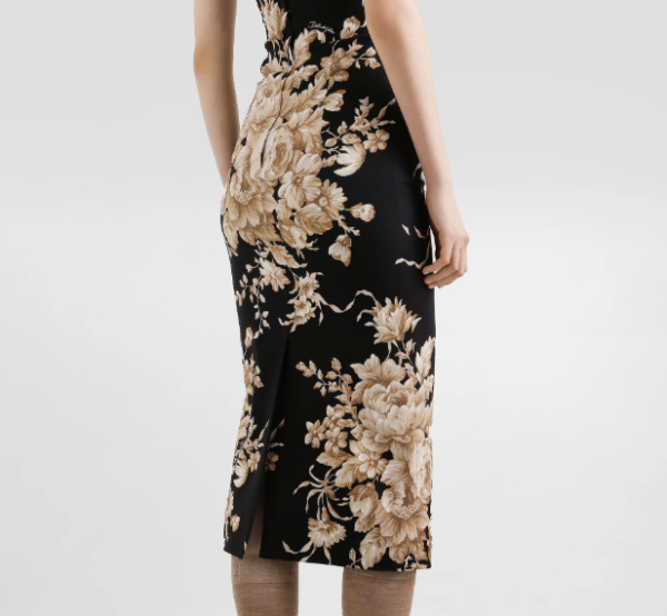 Midi Halter Floral Baroque